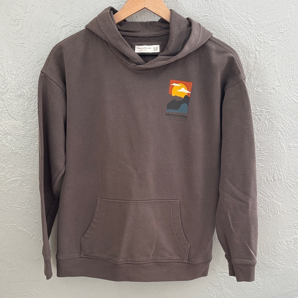Abercrombie & Fitch Kids Brown Hoodie Hooded Sweatshirt XL Relaxed Fit